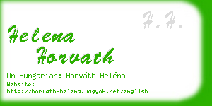 helena horvath business card